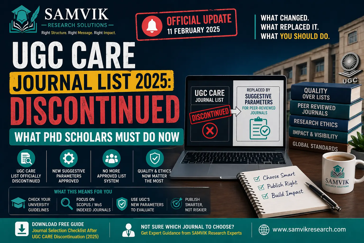 UGC CARE Journal List 2025 Discontinued: Is It Still Valid? What PhD Scholars Must Do Now
